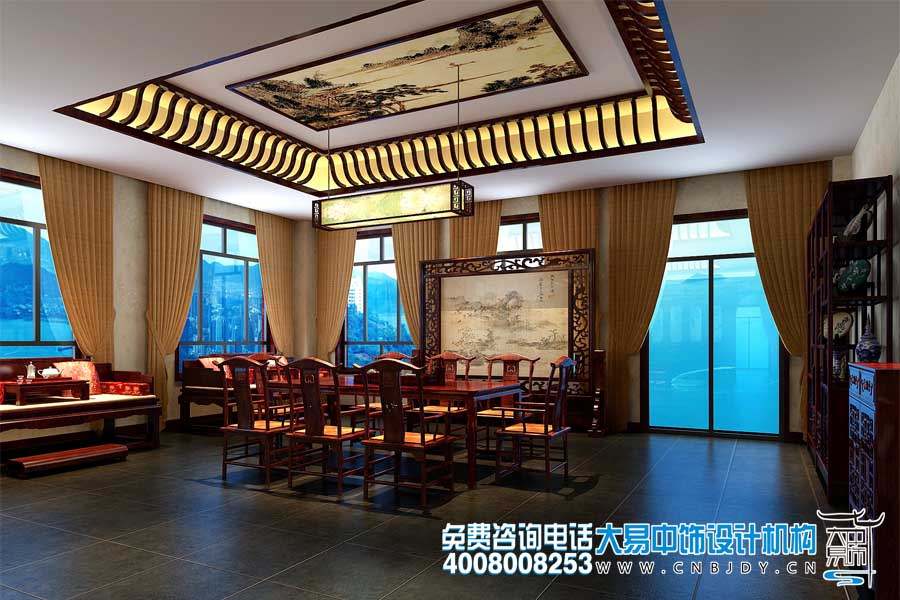 中式茶樓中式設(shè)計裝修效果圖
