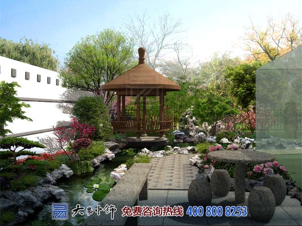 中式設計效果圖古建園林中式裝修視覺美觀