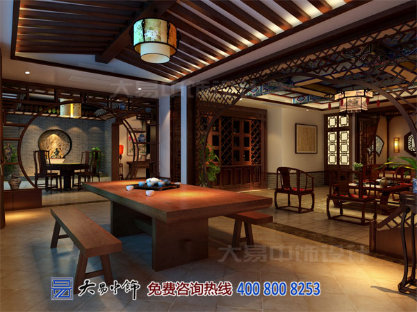 茶會所中式設(shè)計(jì)裝修 休閑去處將繁華遺忘