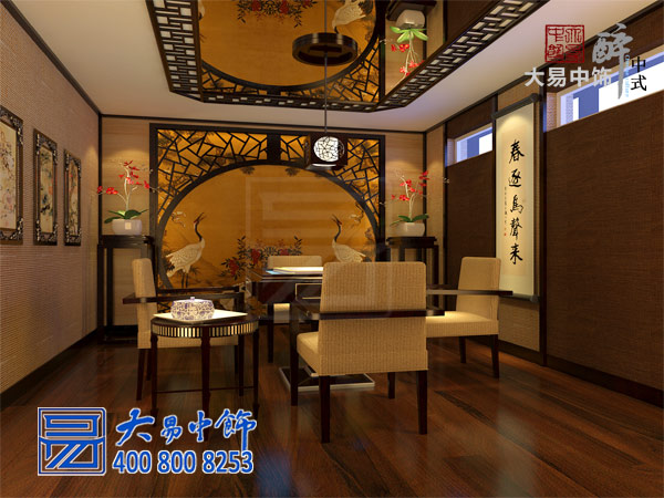 西安550平米別墅中式裝修 開(kāi)啟復(fù)古典雅精致中式生活