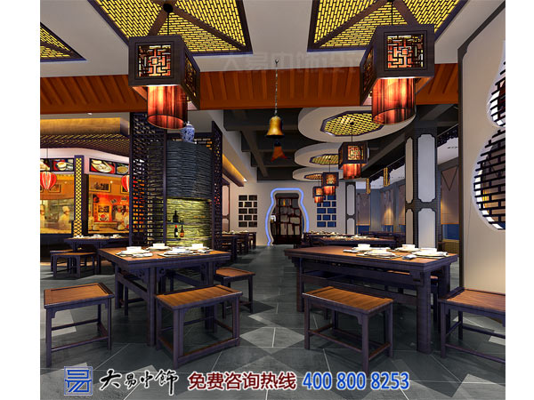 青海西寧中式酒樓中式設(shè)計 造禪意典雅就餐空間